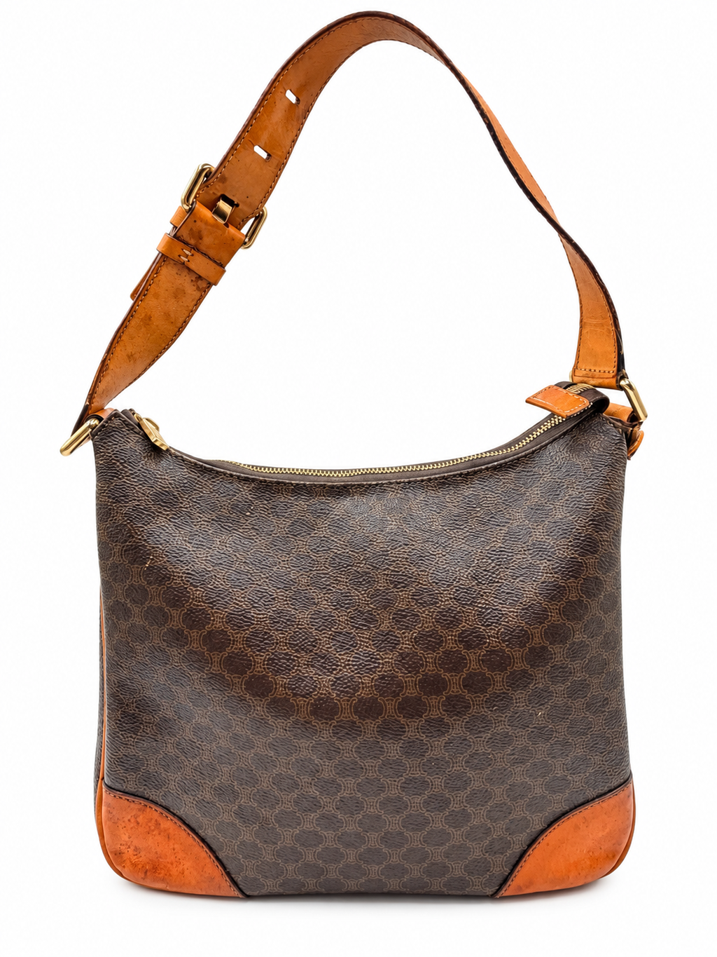 Celine Vintage Macadam Monogram Shoulder Bag