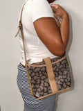 Yves Saint Laurent YSL Logo Jacquard Shoulder Bag