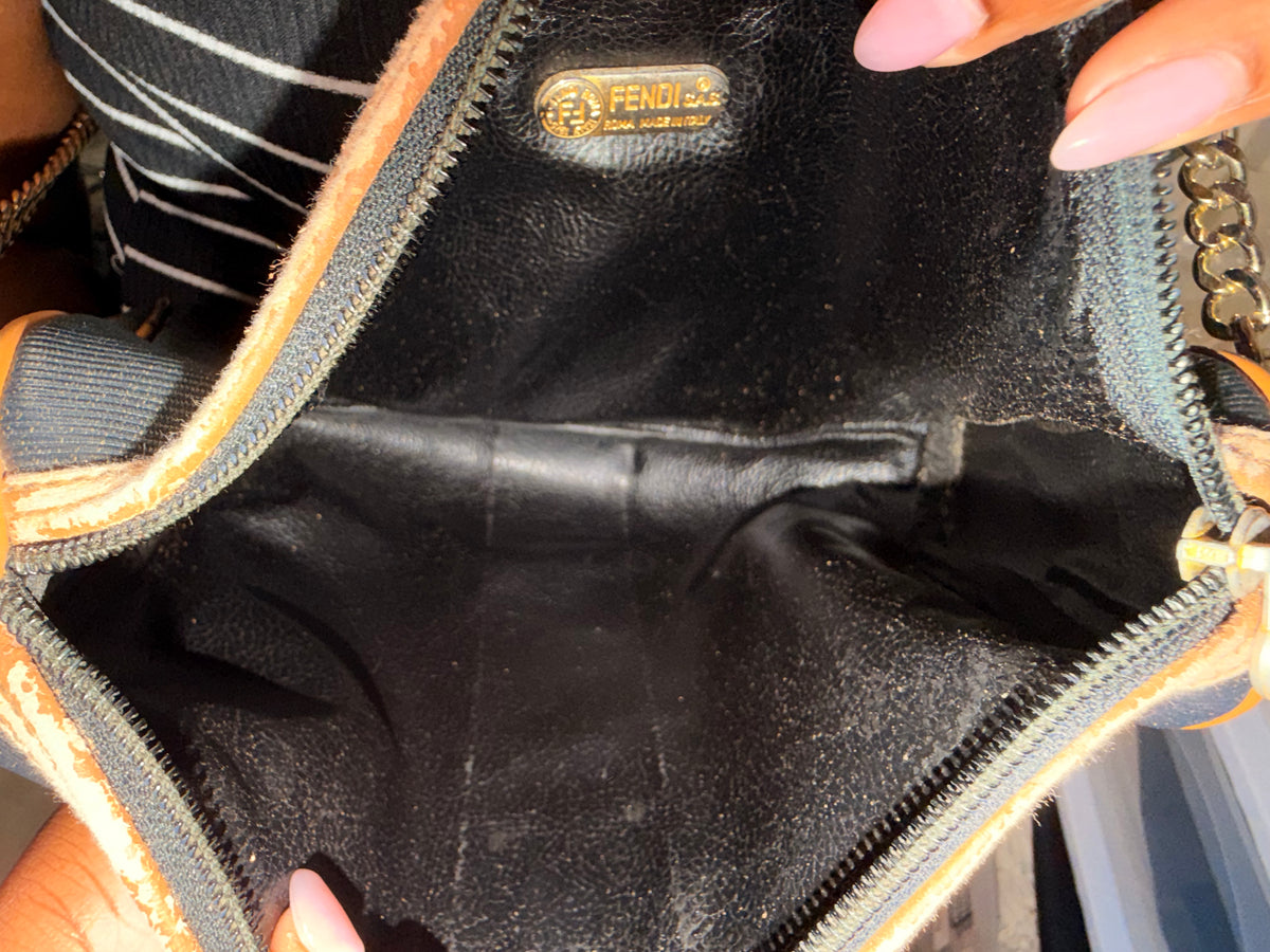 Fendi Pequin Stripe Crossbody Bag