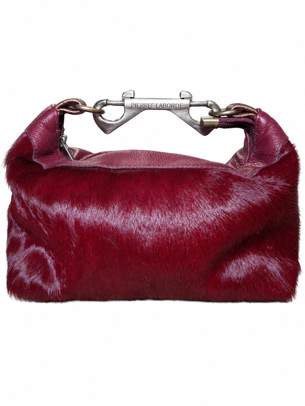Pierre Laborde One-of-One Burgundy Pony Hair & Leather Bag