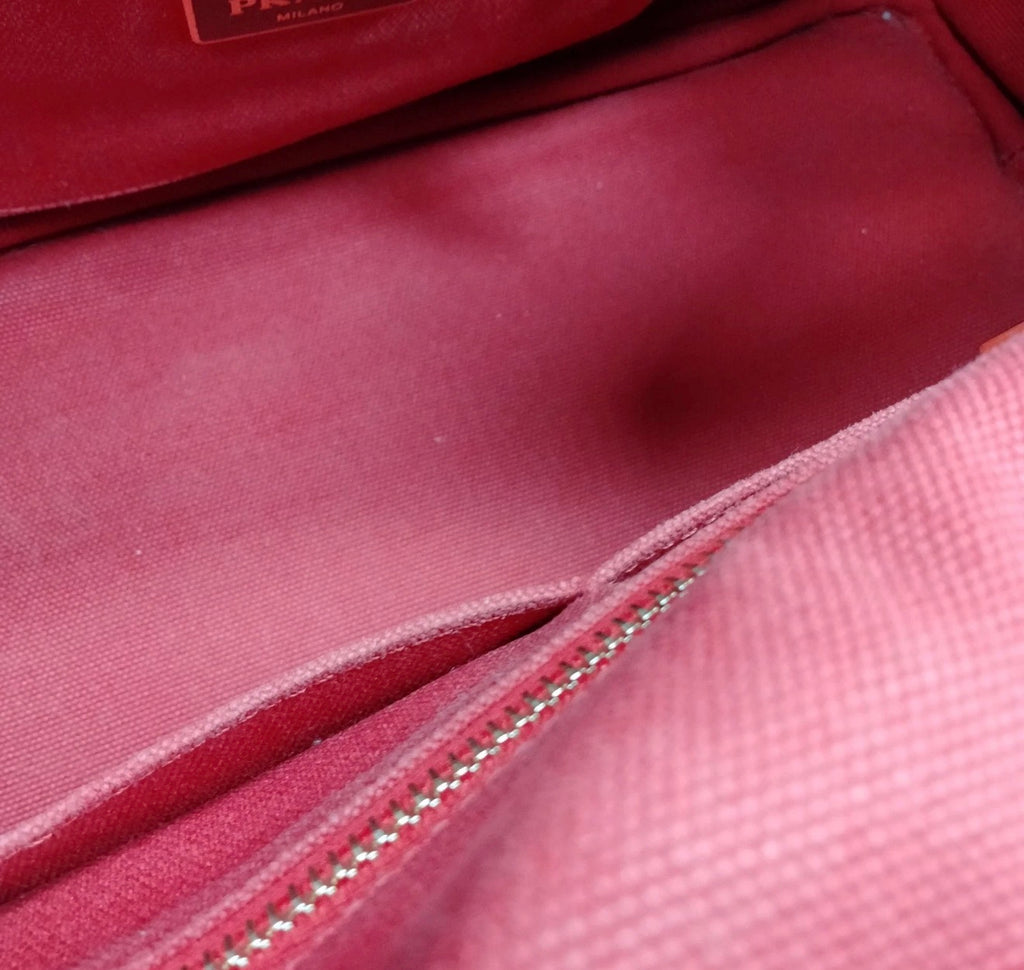 Prada Canapa Canvas Tote – Red