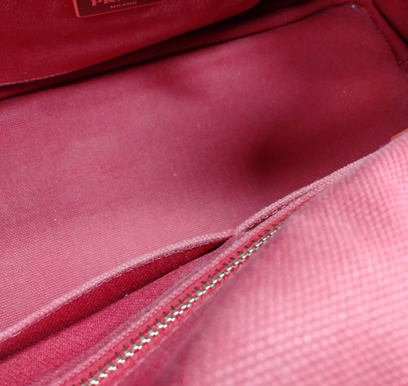 Prada Canapa Canvas Tote – Red