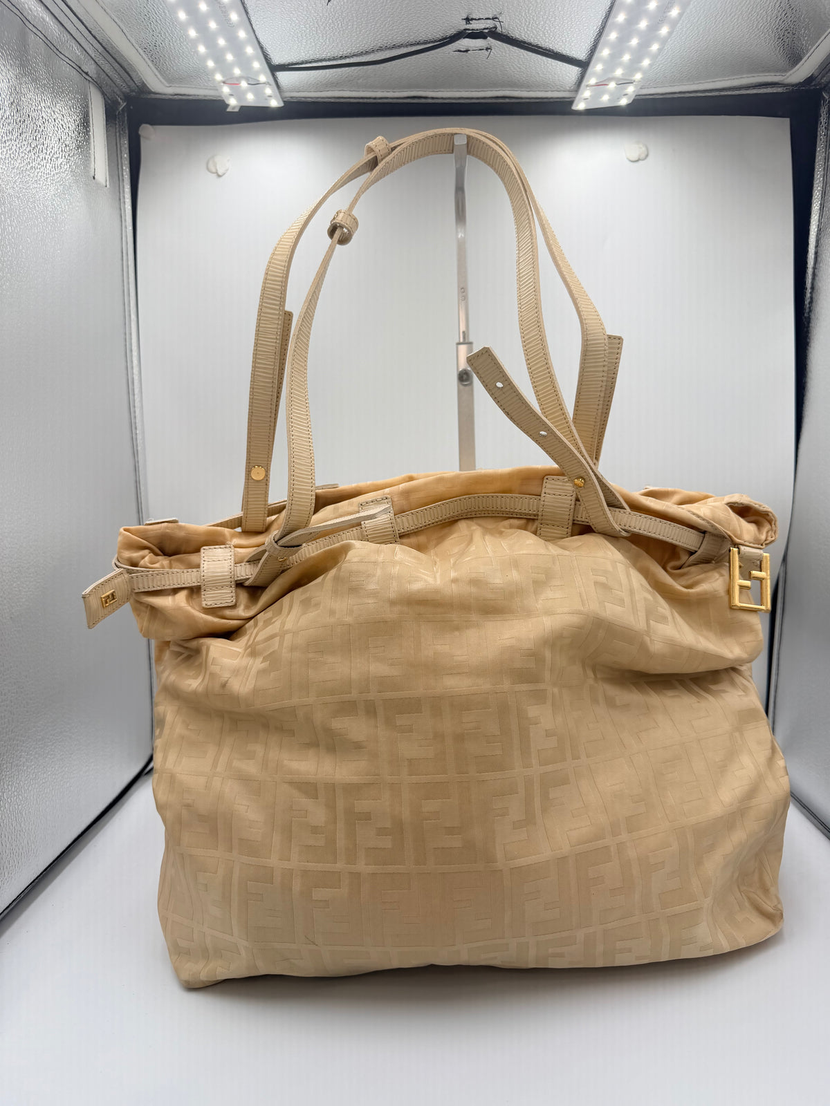 Fendi Large Zucca Monogram Tote Bag – Beige