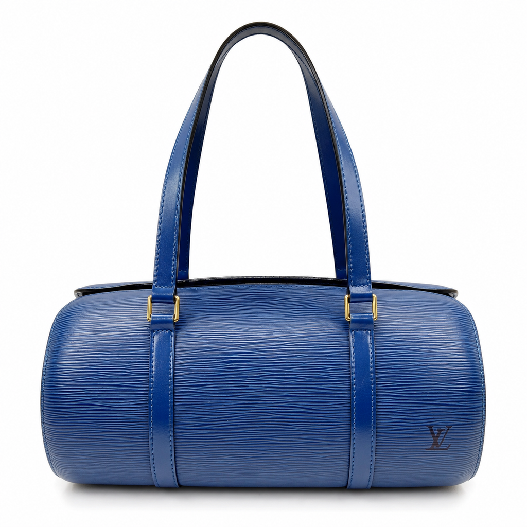 LOUIS VUITTON Epi Soufflot Hand Bag Blue
