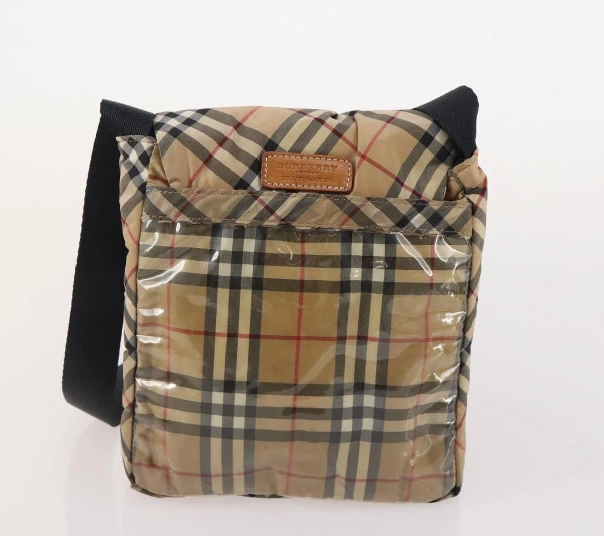 Burberry Nova Check Nylon Crossbody Messenger Bag