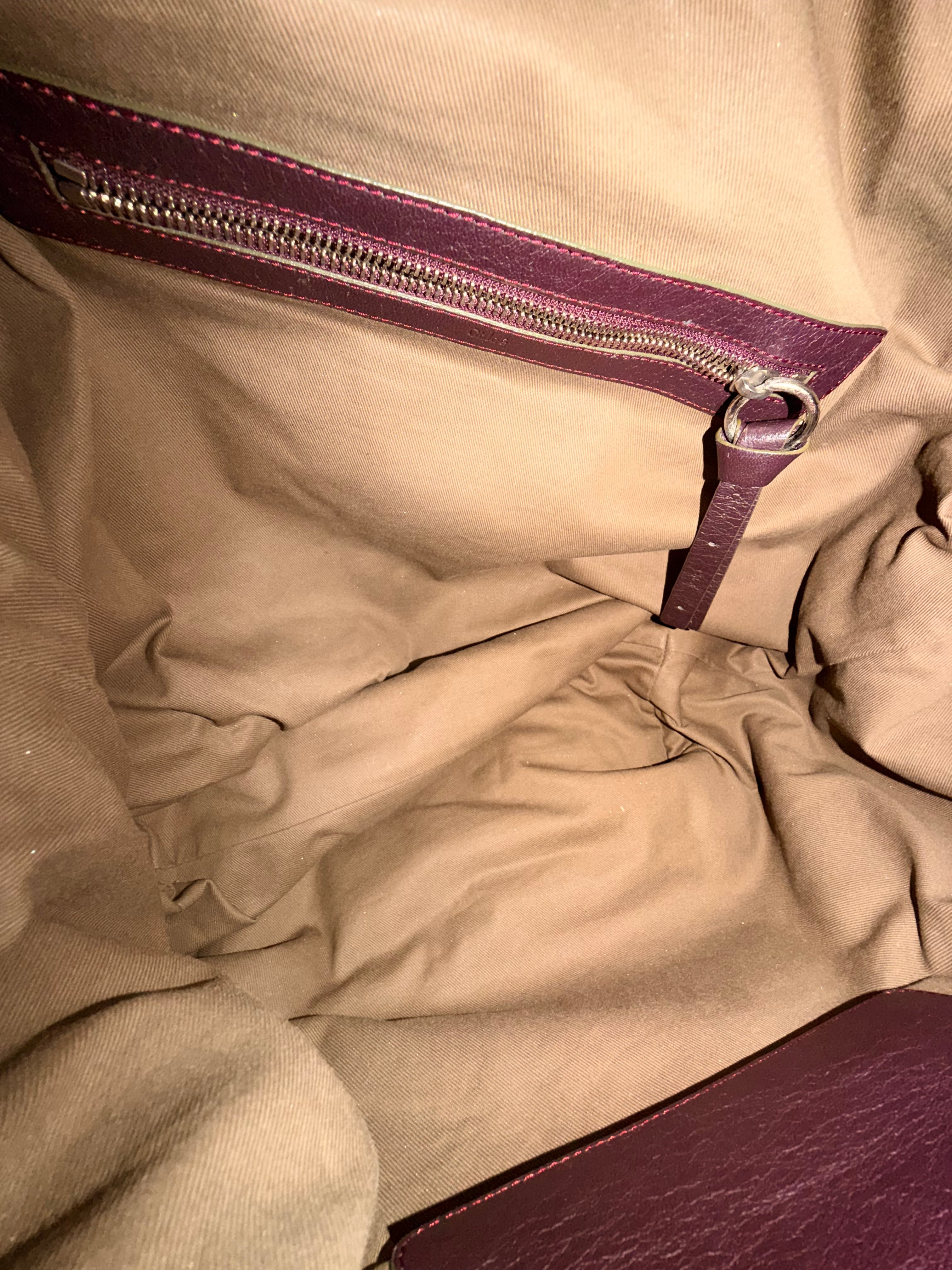 Chloé Large Logo Leather Shoulder Bag