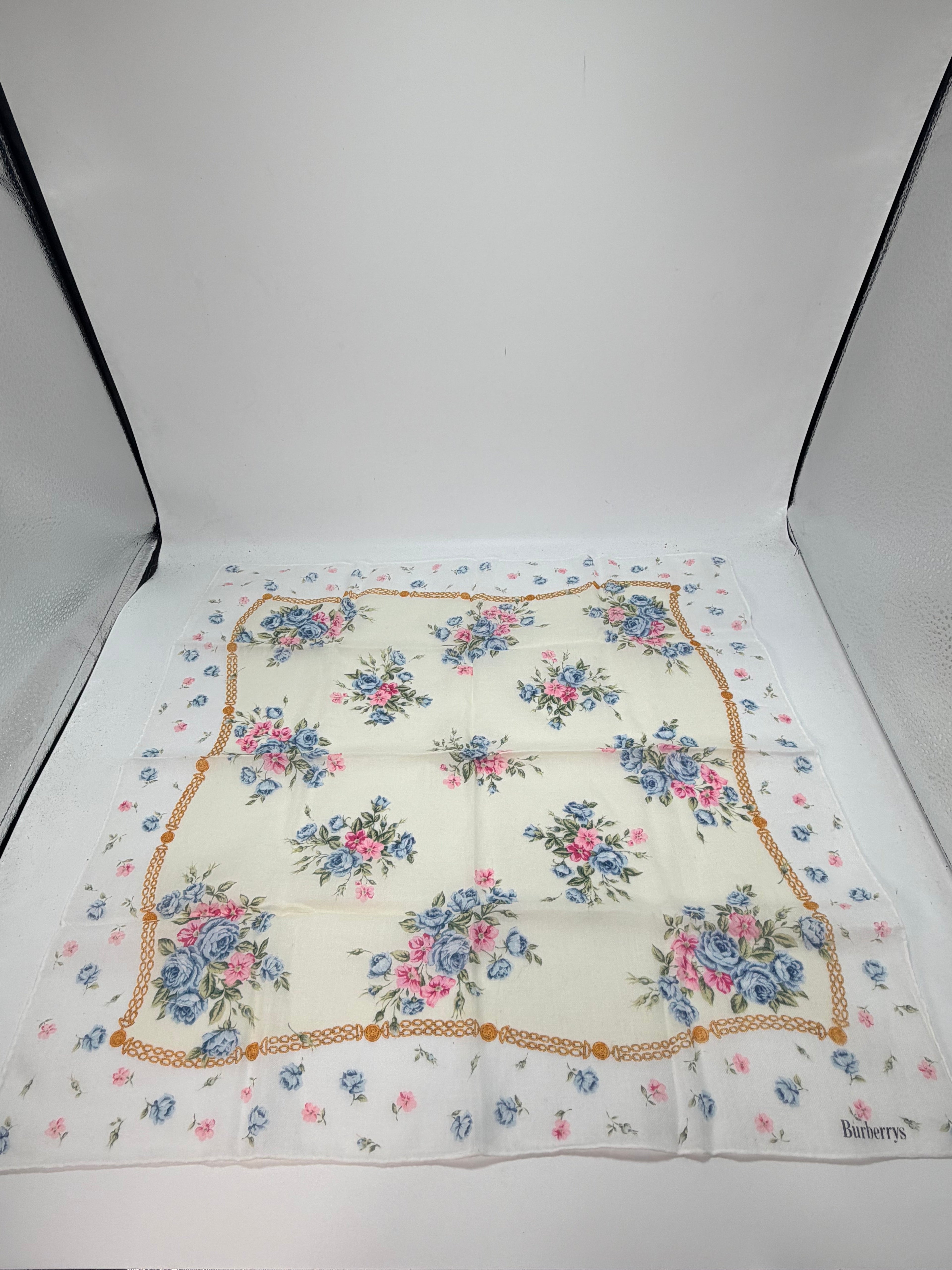 Burberrys Floral Cotton Scarf