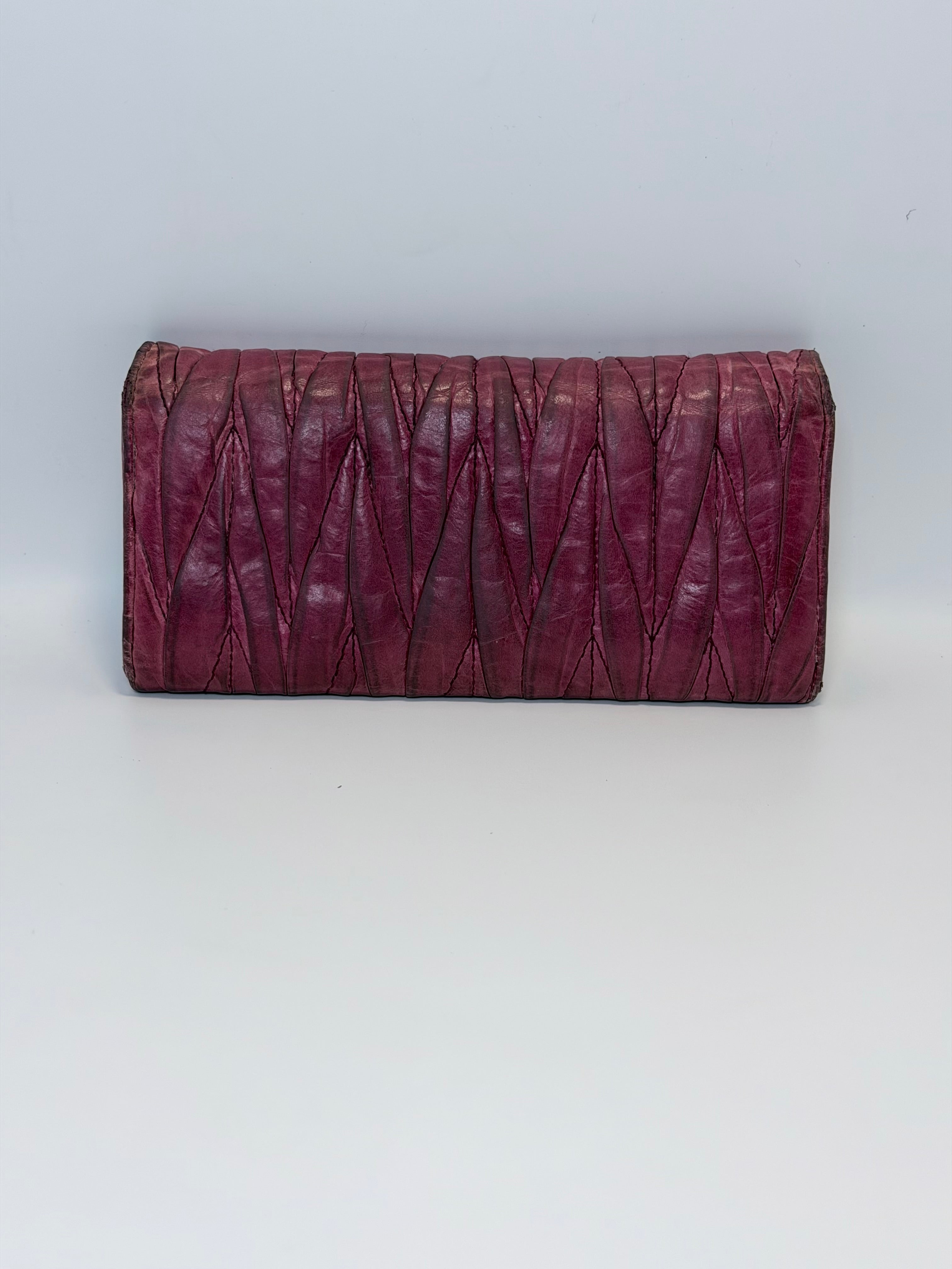 Vintage Miu Miu Leather Wallet - Pink