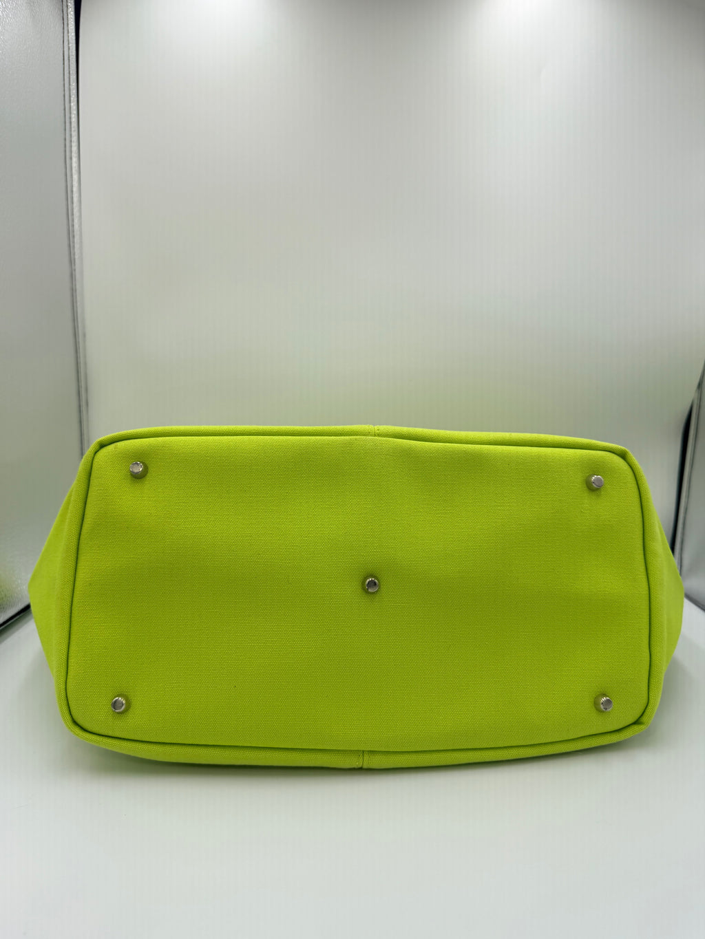 Emilio Pucci Lime Green Canvas Tote Bag