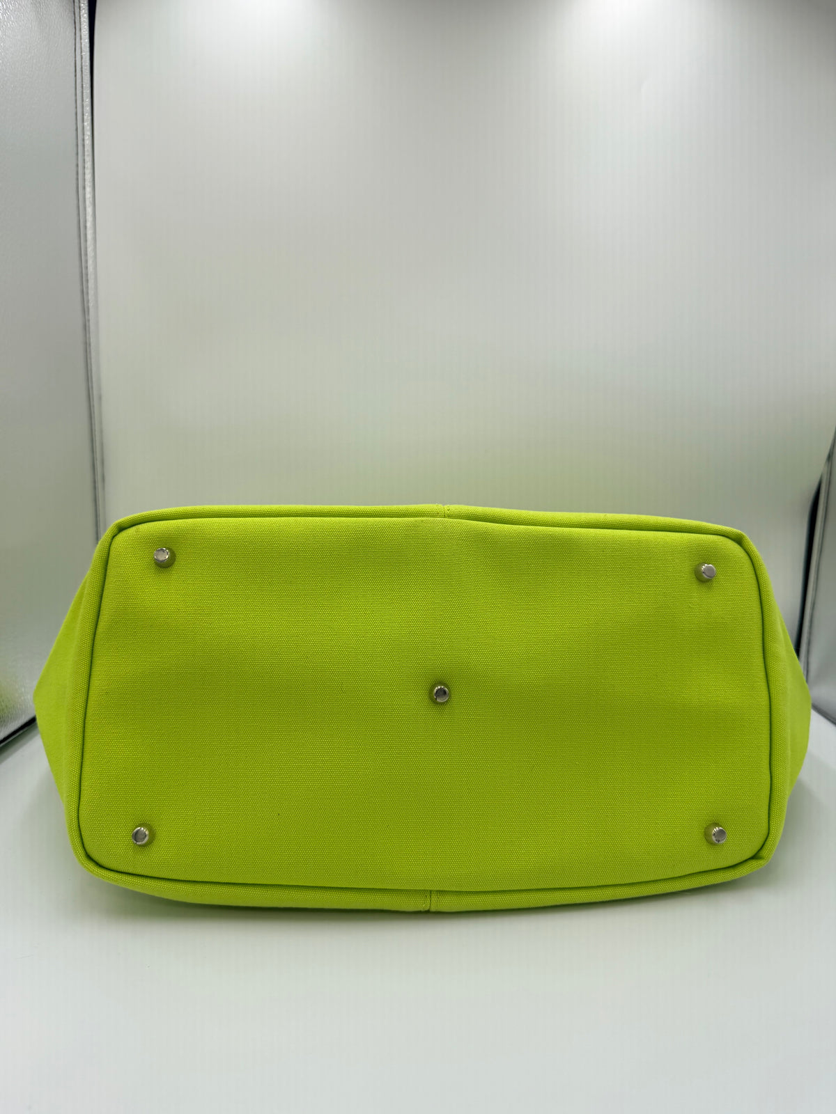 Emilio Pucci Lime Green Canvas Tote Bag