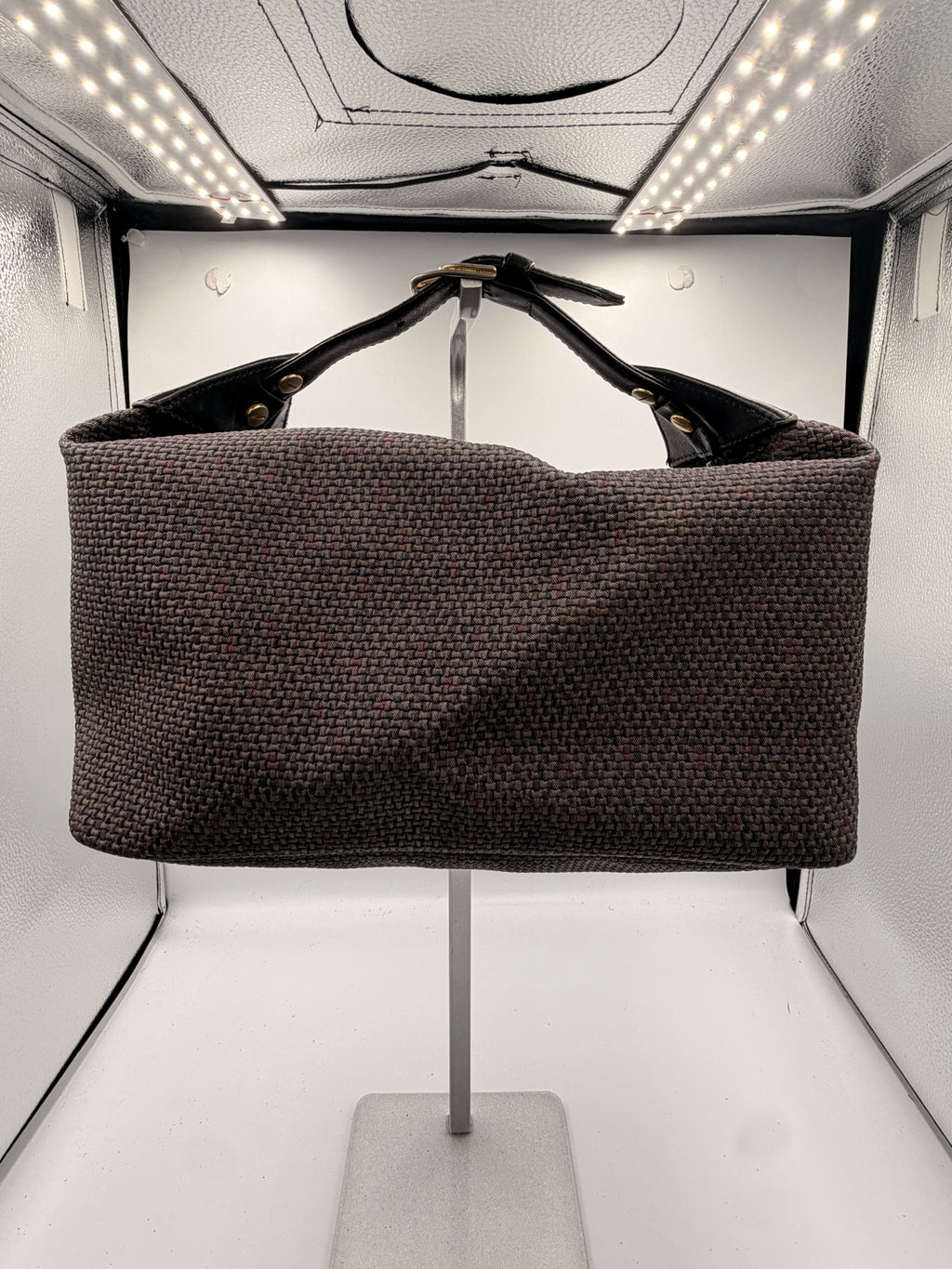 Vintage Yves Saint Laurent Woven Vanity Hand Bag