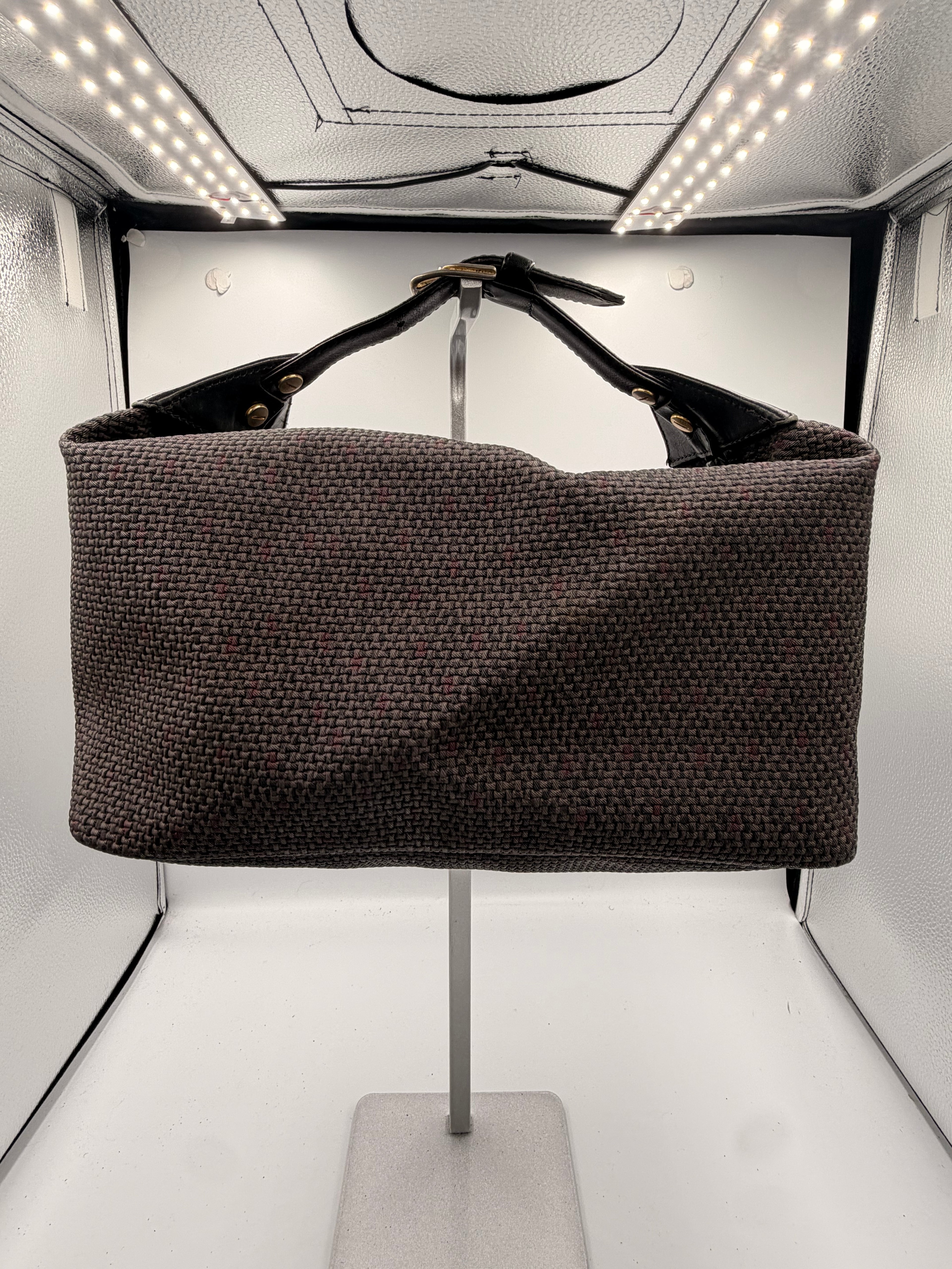 Vintage Yves Saint Laurent Woven Vanity Hand Bag