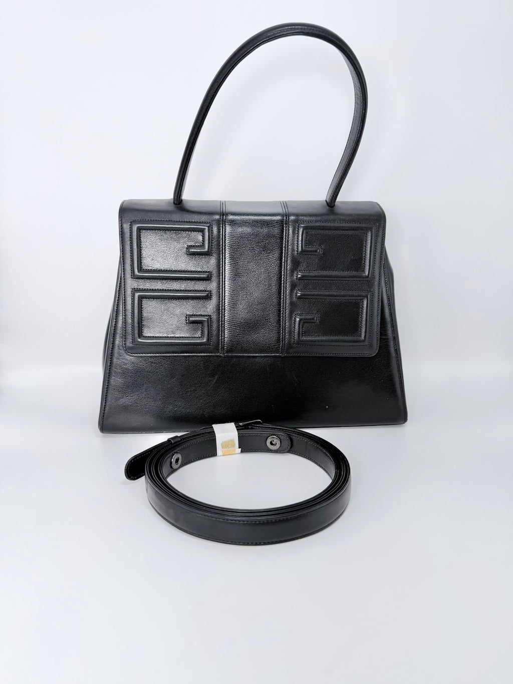 Rare Givenchy Lizard-Embossed Top Handle Bag