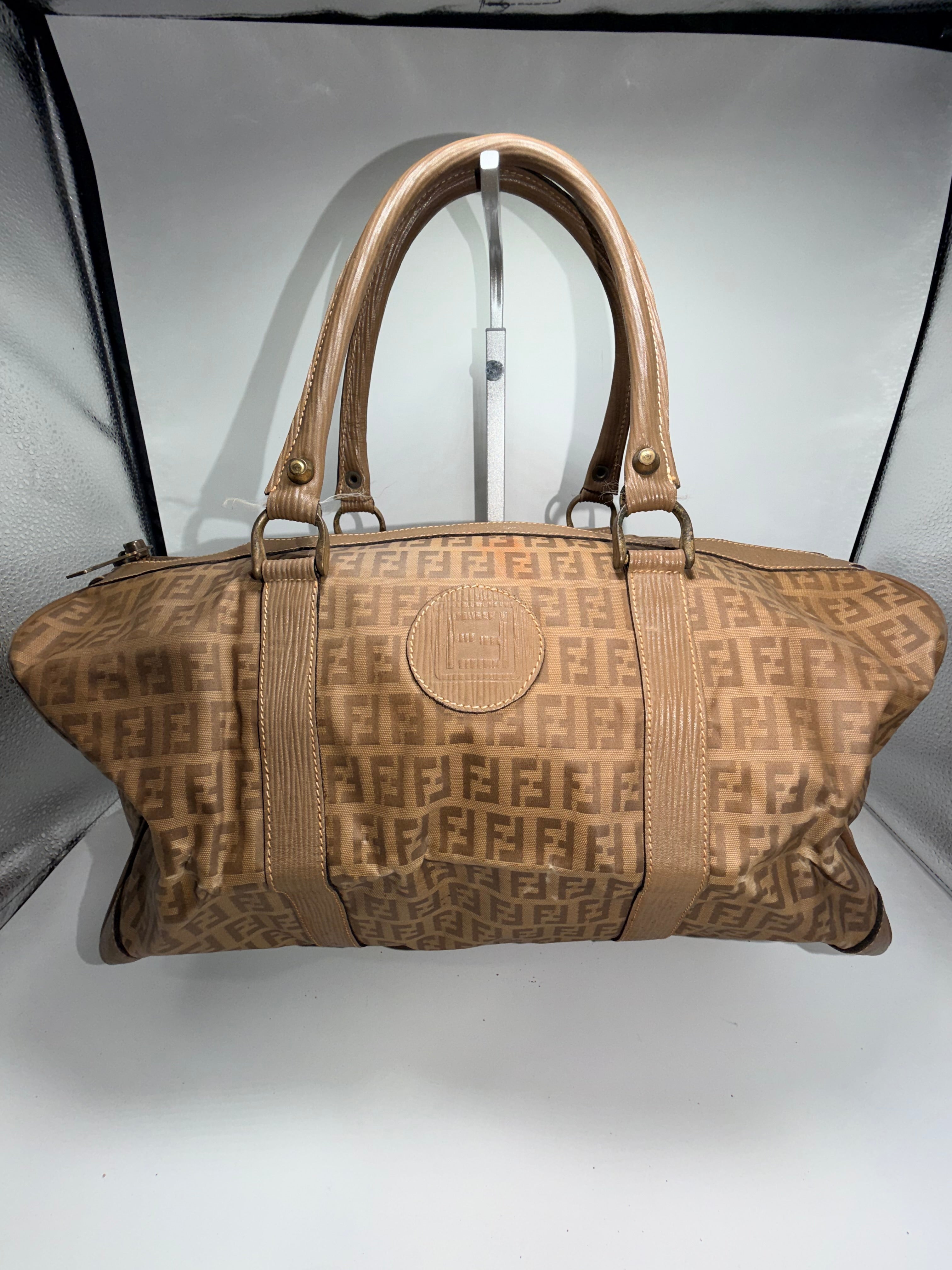 Fendi Zucca Boston Bag