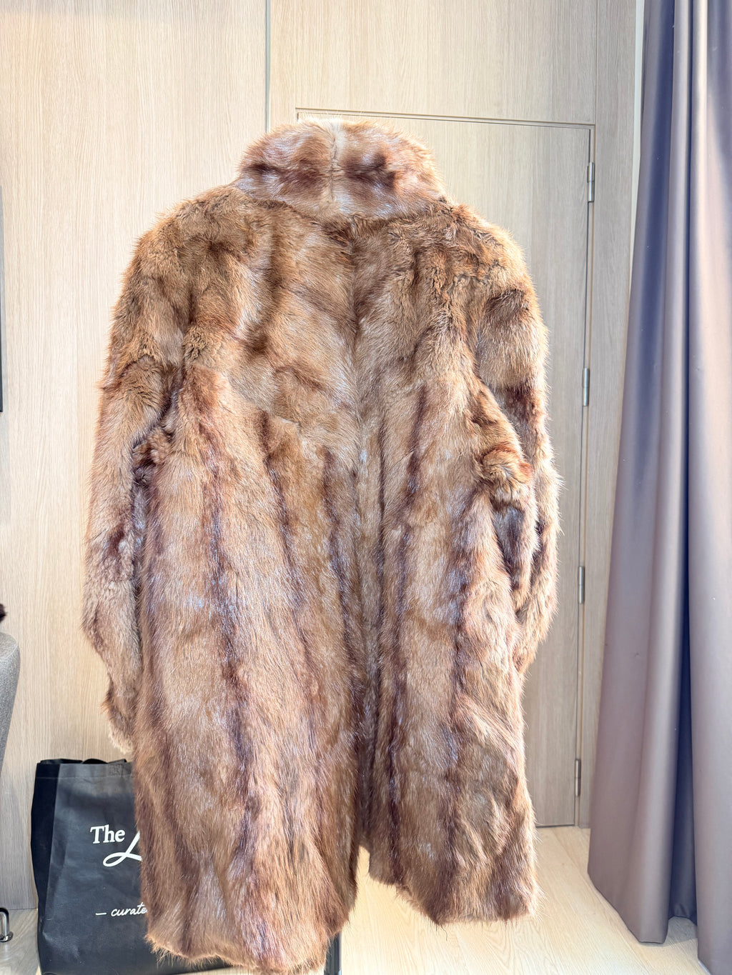 Vintage Golden Brown Mink Fur Coat - L- 011