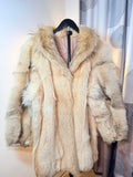 Vintage Red Fox Fur Coat – Natural Blonde (Medium)