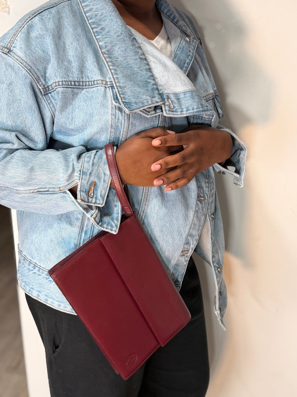 Cartier Must de Cartier Bordeaux Leather Wristlet
