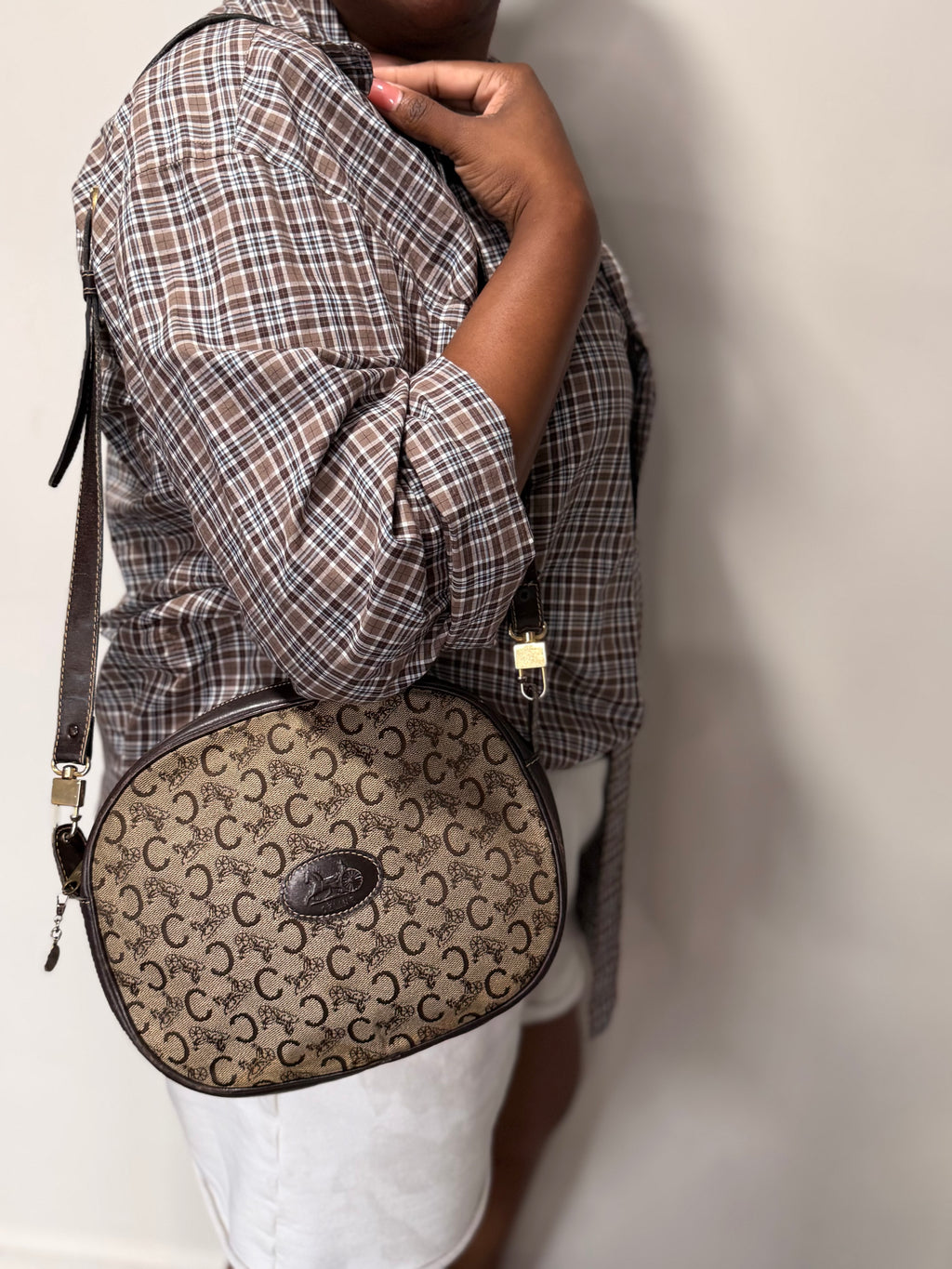 Celine Macadam Oval Crossbody Bag
