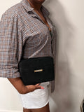 YSL Saint Laurent Black Epi Leather Clutch / Portfolio