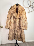Vintage Marmot Fur Coat – Natural Tawny Brown (Large)