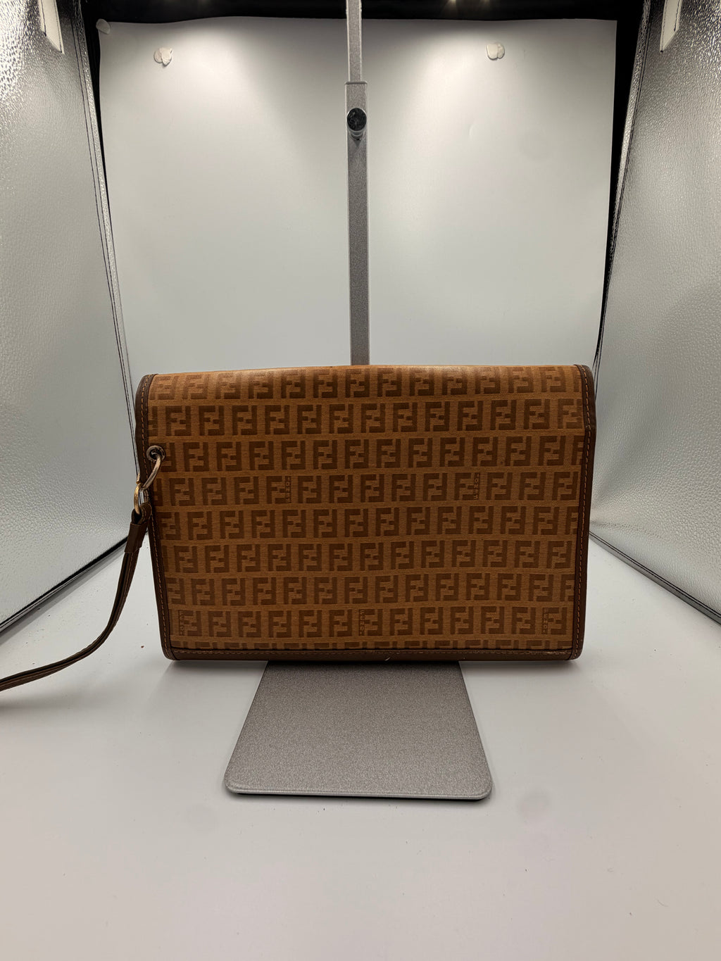 Fendi Zucca Monogram Wristlet Clutch