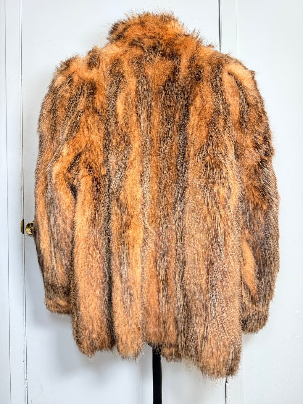Vintage Golden Brown Raccoon Fur Coat – Large 038
