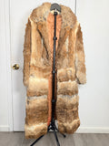 Vintage Natural Rabbit Fur Full-Length Coat – XS/Small 031