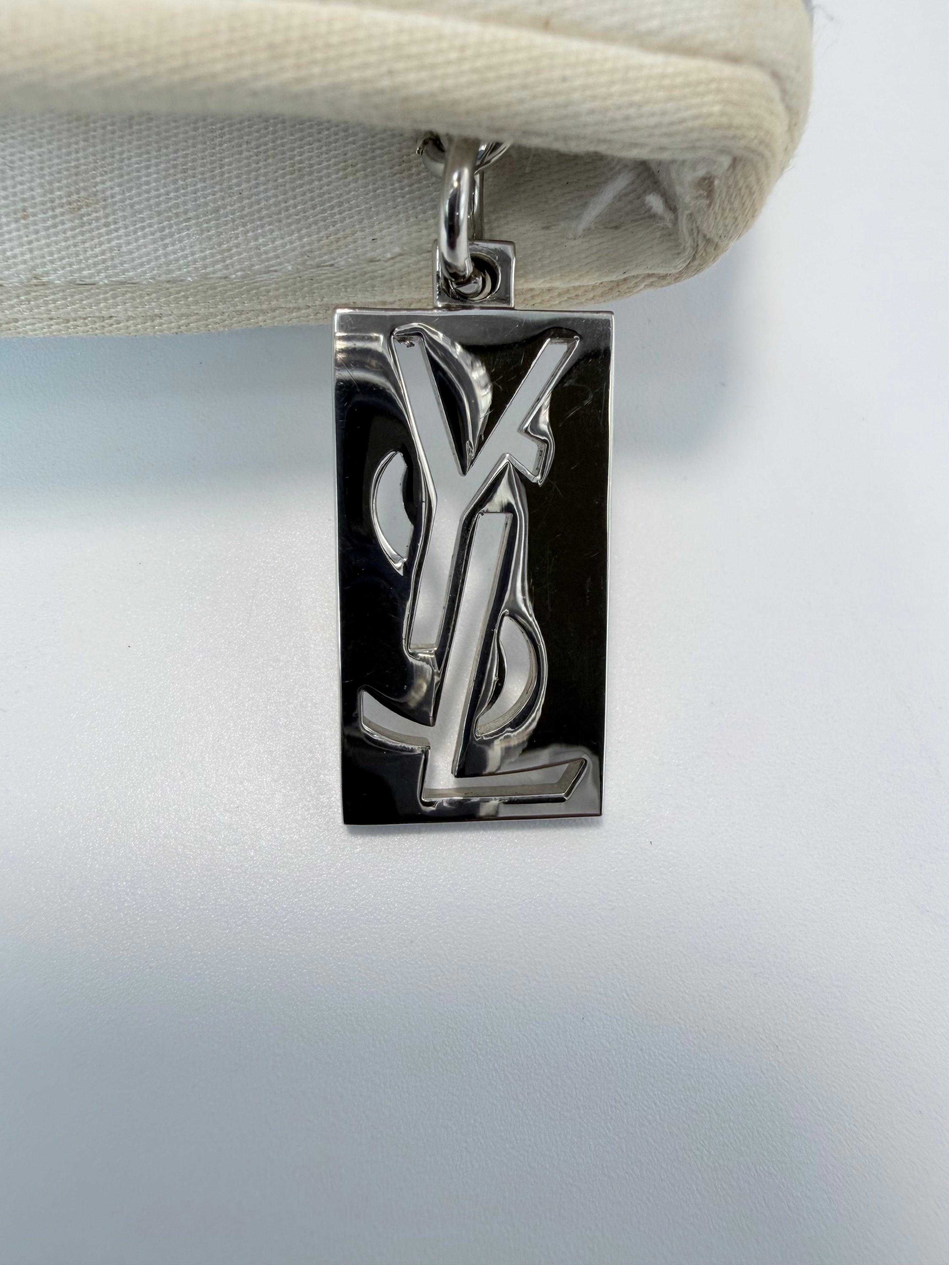 Yves Saint Laurent (YSL) Canvas Stripe Cosmetic / Travel Pouch