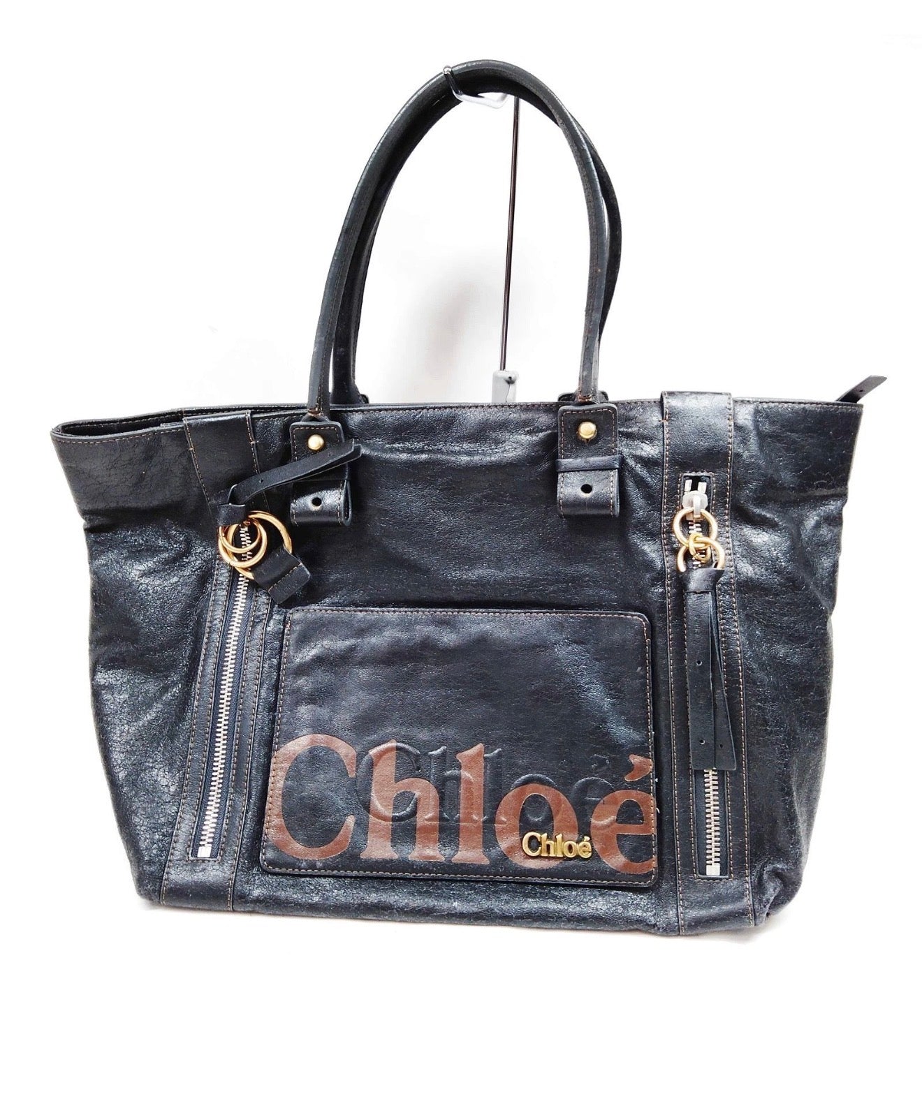 Chloé Eclipse Logo Leather Tote