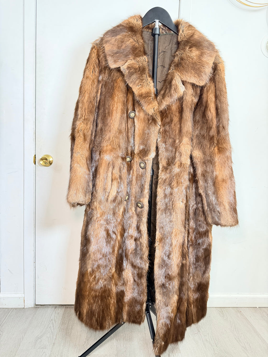 Vintage Brown Mink Fur Coat – Small 015