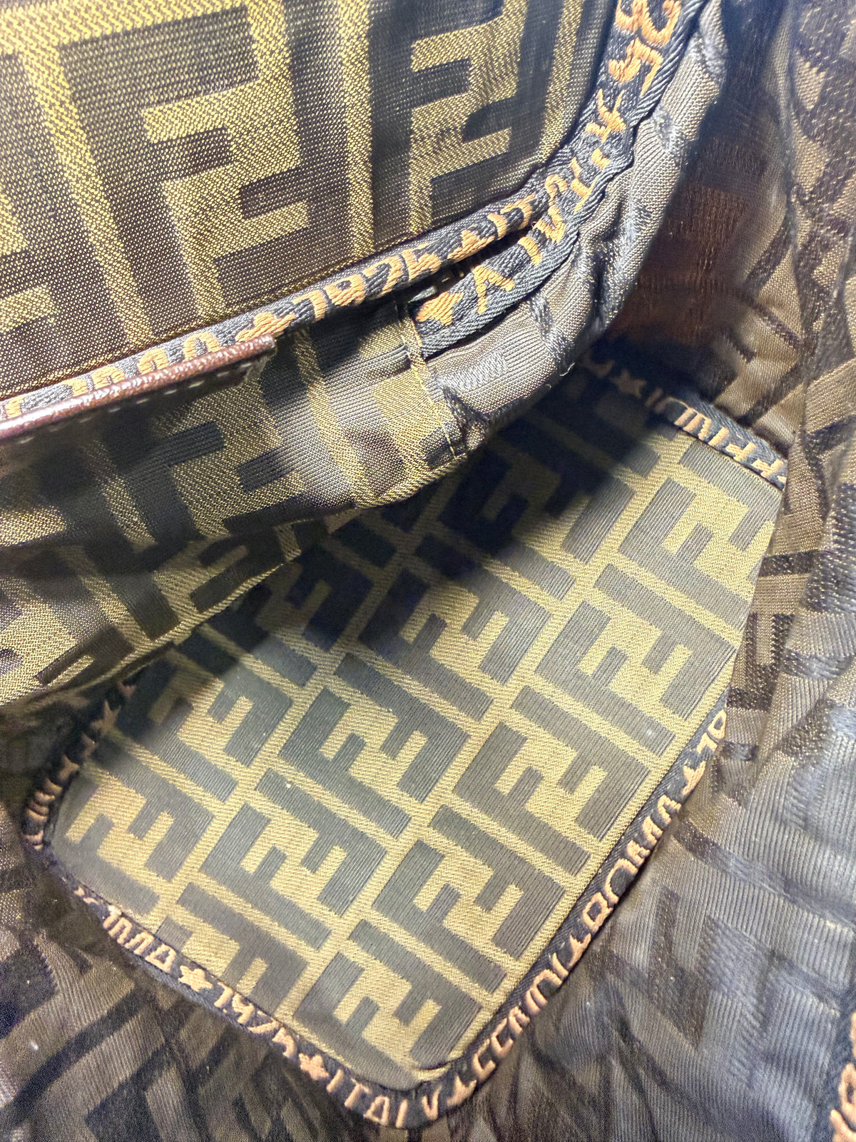 Fendi Vintage Zucca Double-Zip Vanity