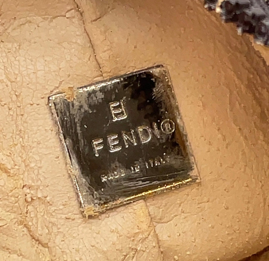 Fendi Pequin Stripe Cosmetic Pouch / Vanity Case