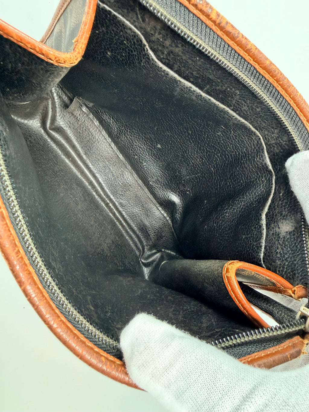 FENDI Zucca Canvas Clutch