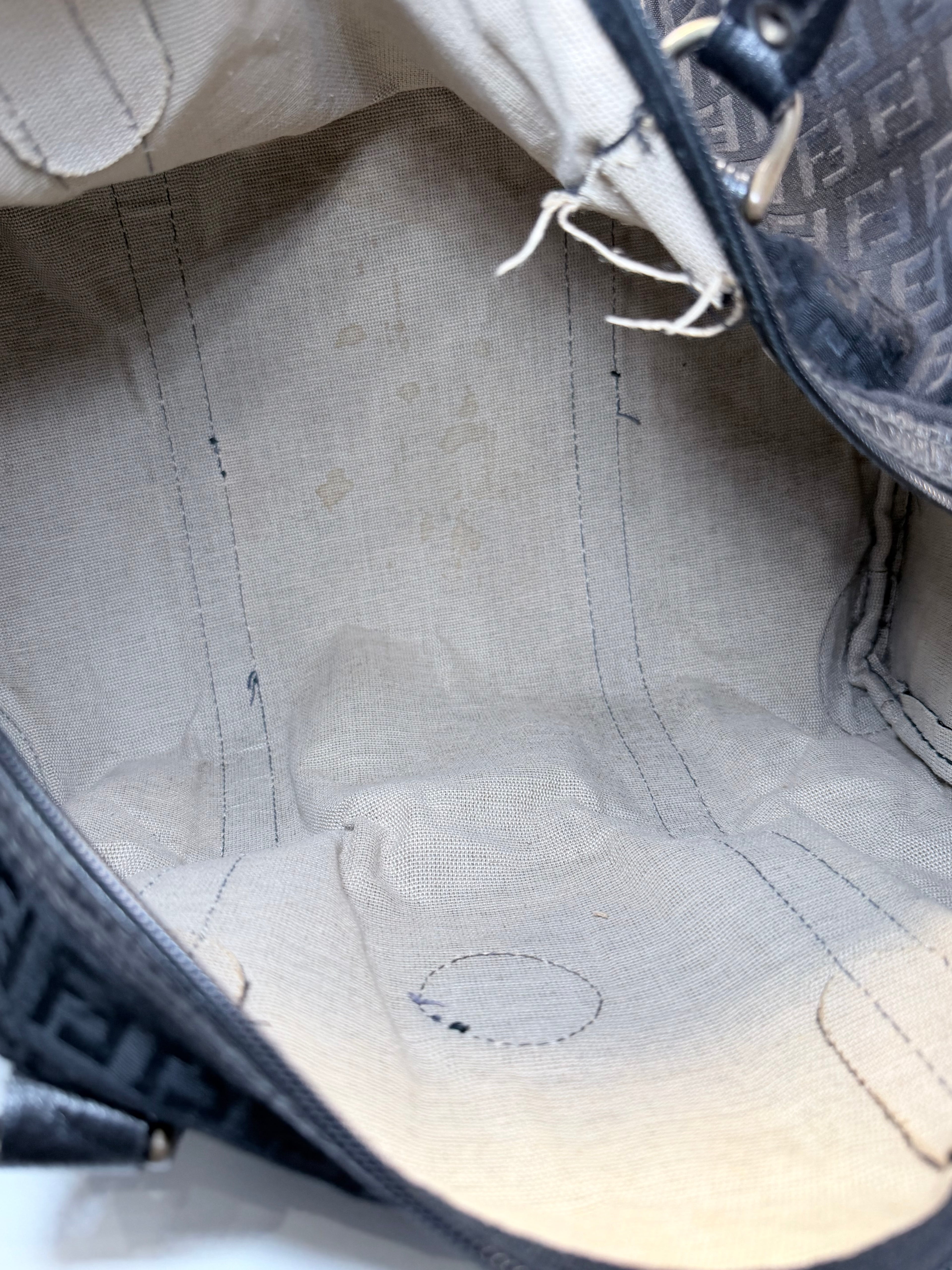 Fendi Canvas Boston Bag