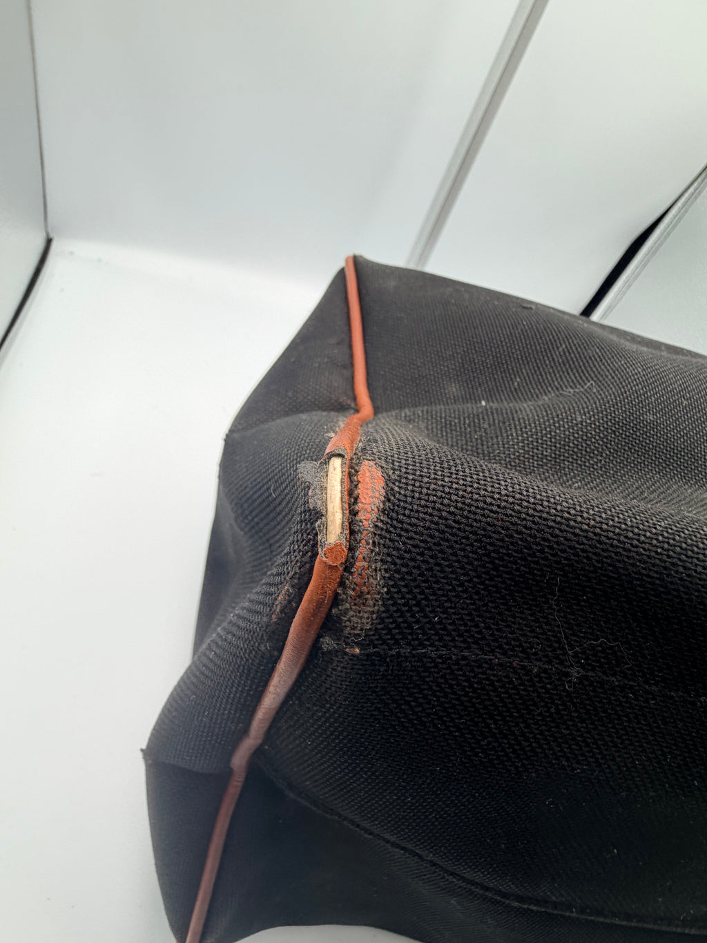 Yves Saint Laurent YSL Black Canvas Boston Bag