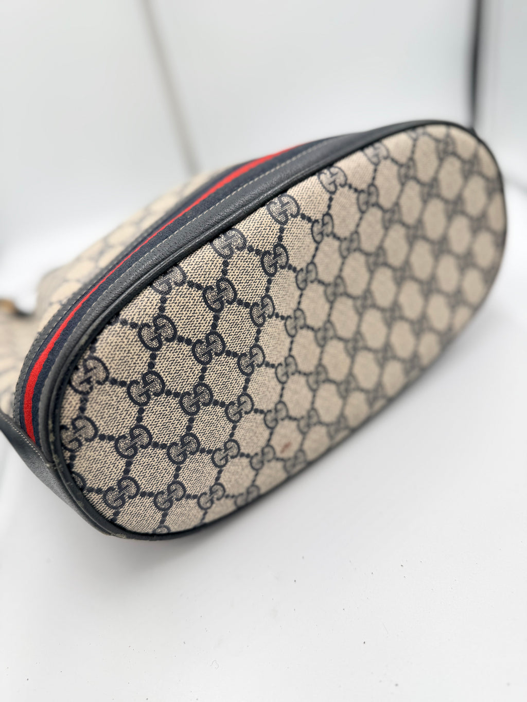 Gucci GG Supreme Web Stripe Bucket Bag