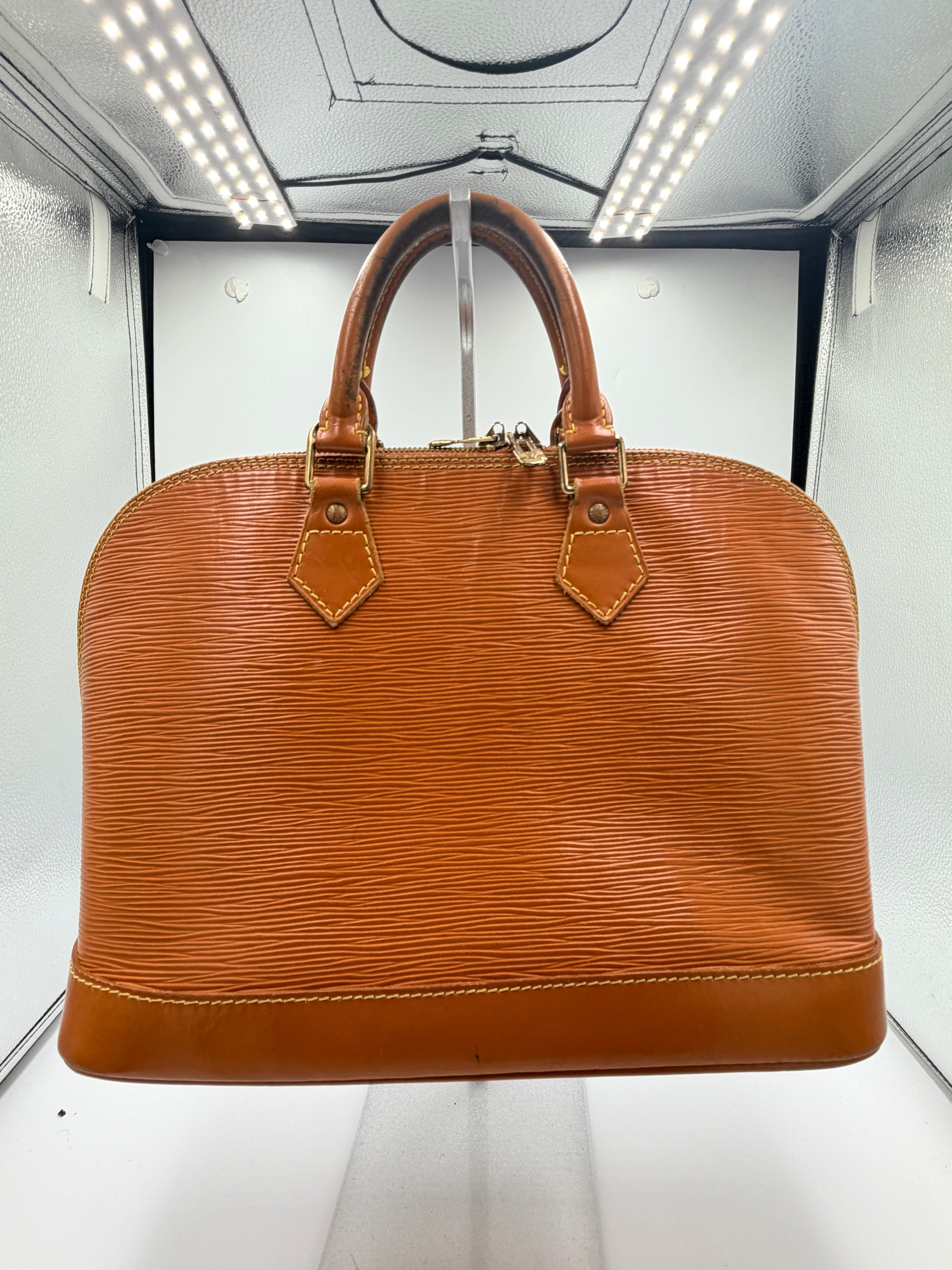 Louis Vuitton Epi Leather Alma PM in Kenyan Fawn Brown