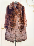 Vintage Mink Fur Coat – Chocolate Brown (Medium)
