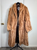 Vintage Honey Blonde Ranch Mink Fur Coat- Large 045