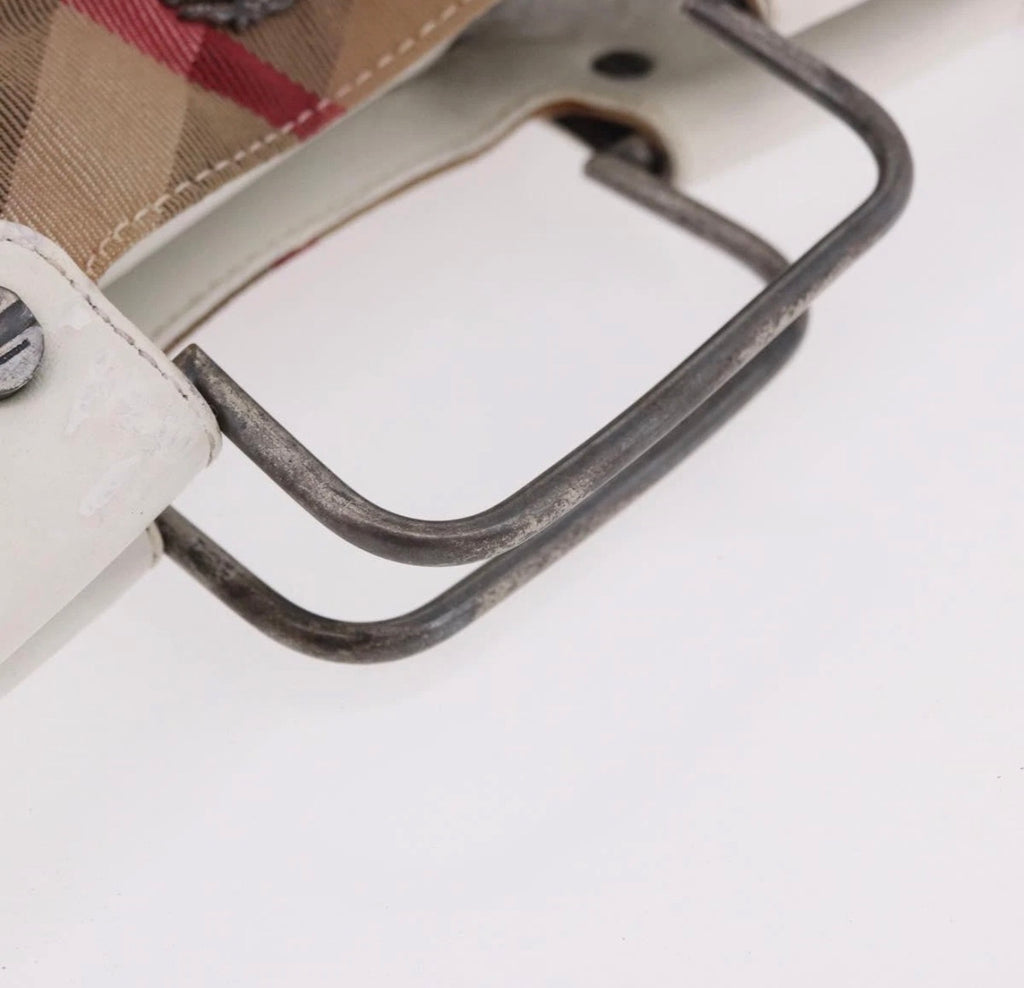 Burberry Nova Check Metal Handle Clutch