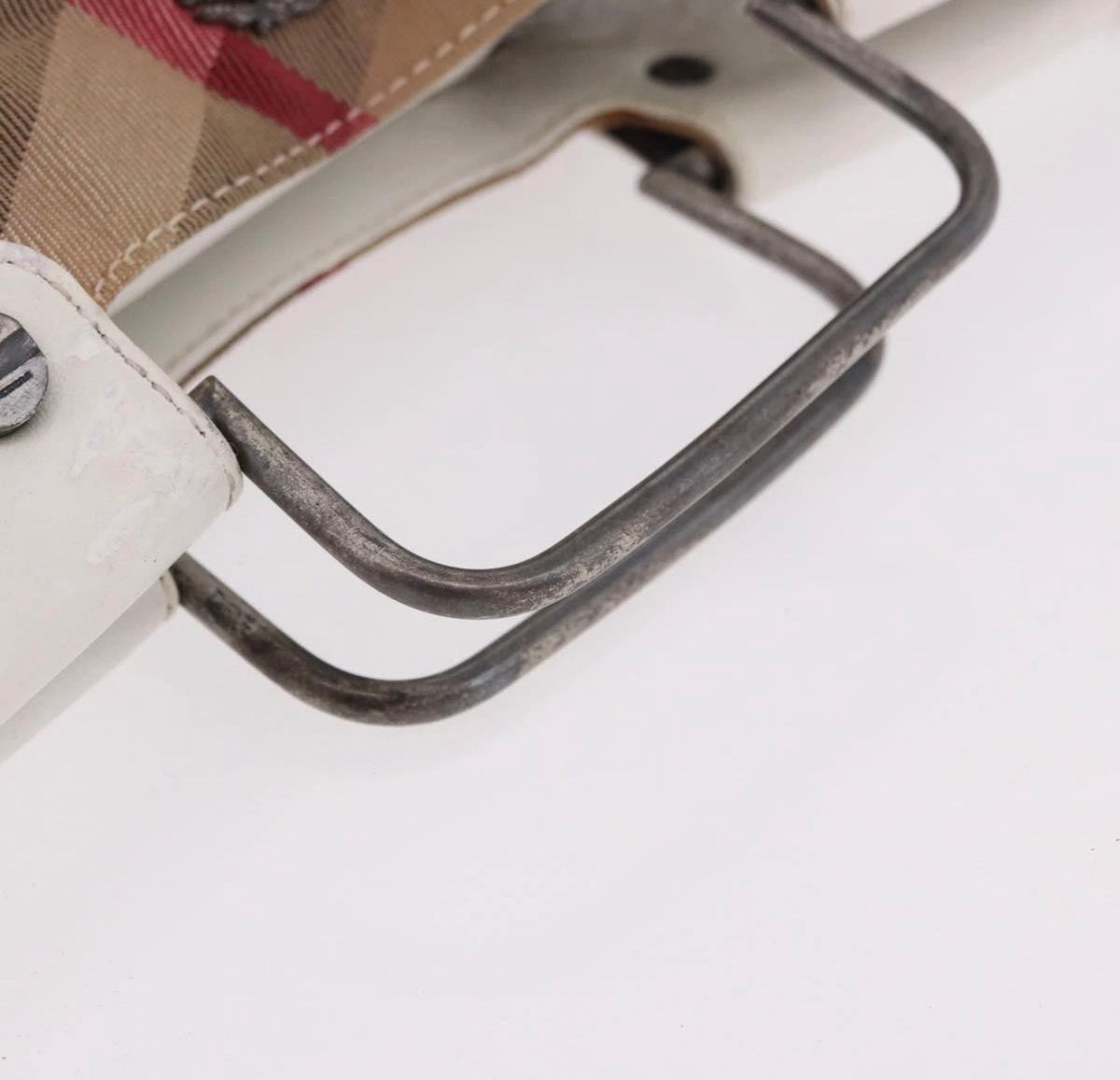 Burberry Nova Check Metal Handle Clutch