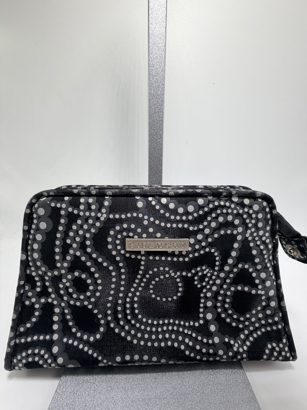 Givenchy Printed Cosmetic Pouch – Black & Grey Zip Case