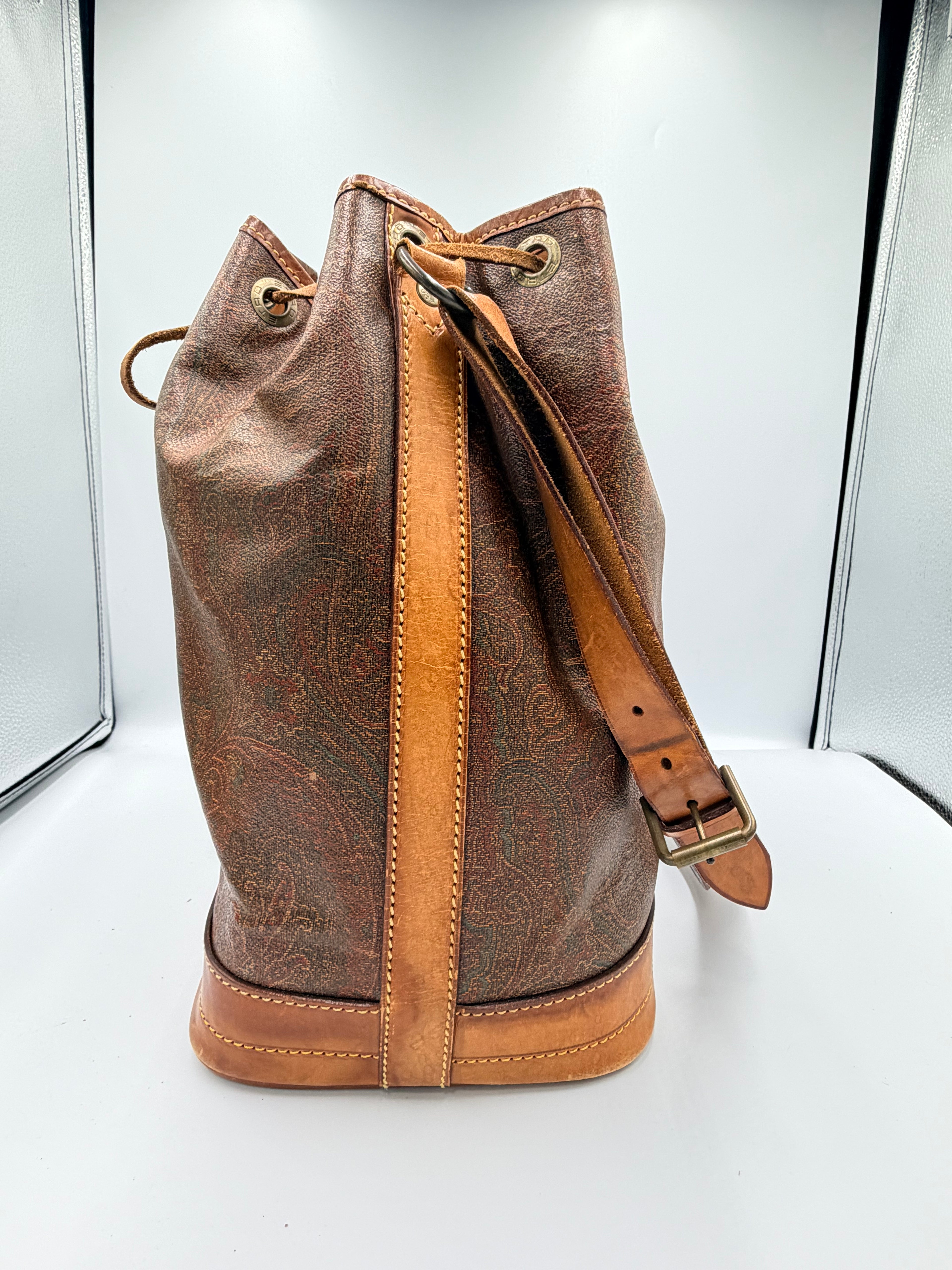 Etro Paisley Drawstring Bucket Bag