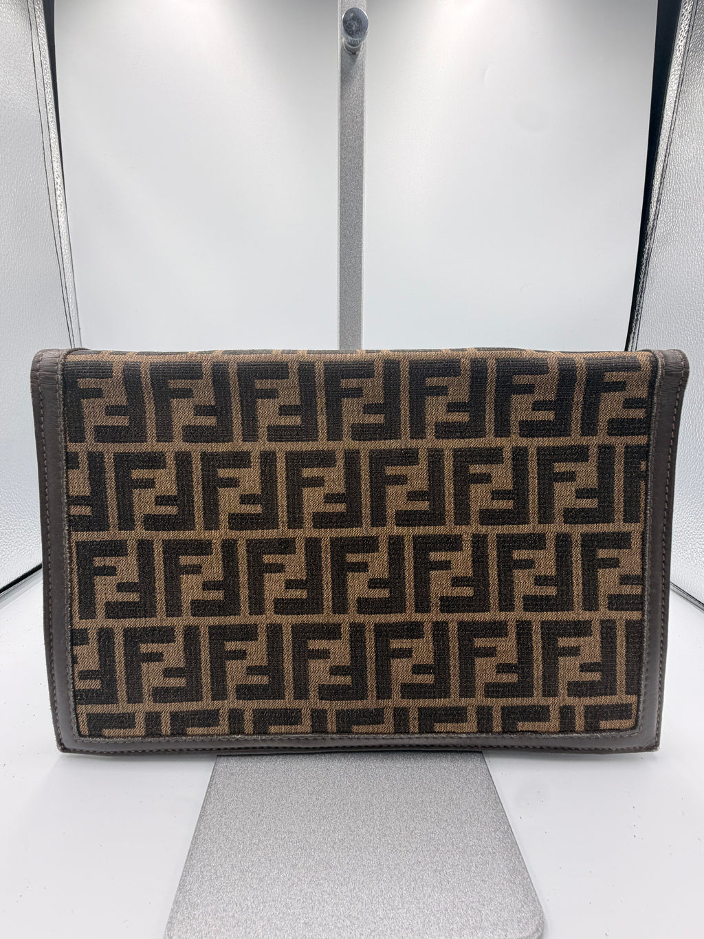 Fendi Zucca Monogram Convertible Oversized Clutch