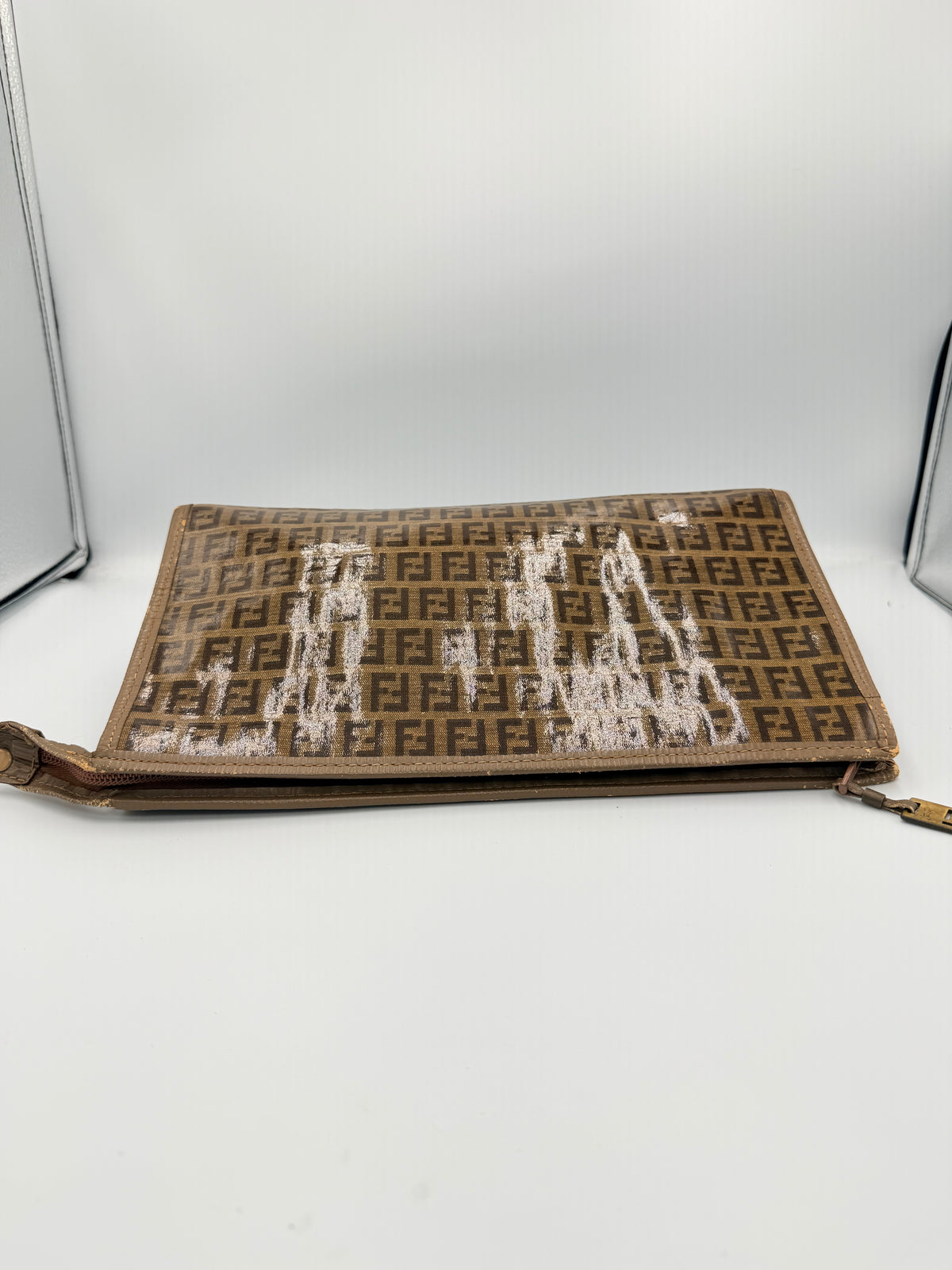 Fendi Zucca Monogram Clutch / Pouch