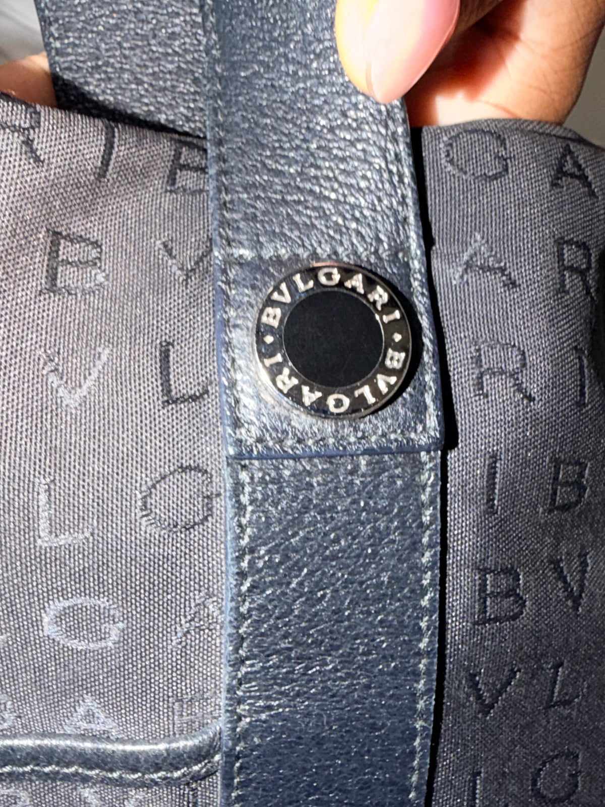 Bvlgari Logo Jacquard Tote with Detachable Pouch