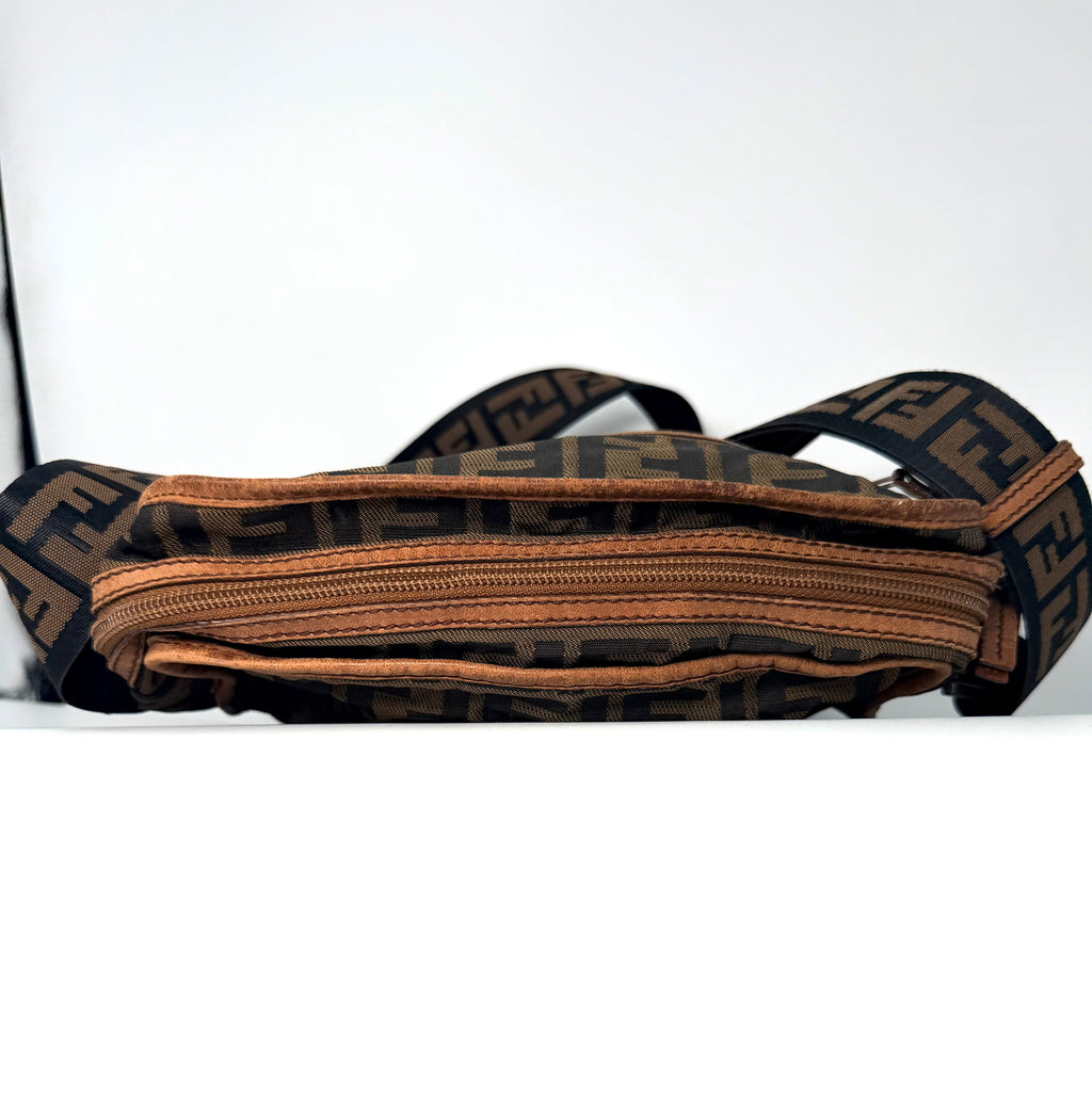 Fendi Crossbody – Traditional Zucca Print with Extra-Long Strap