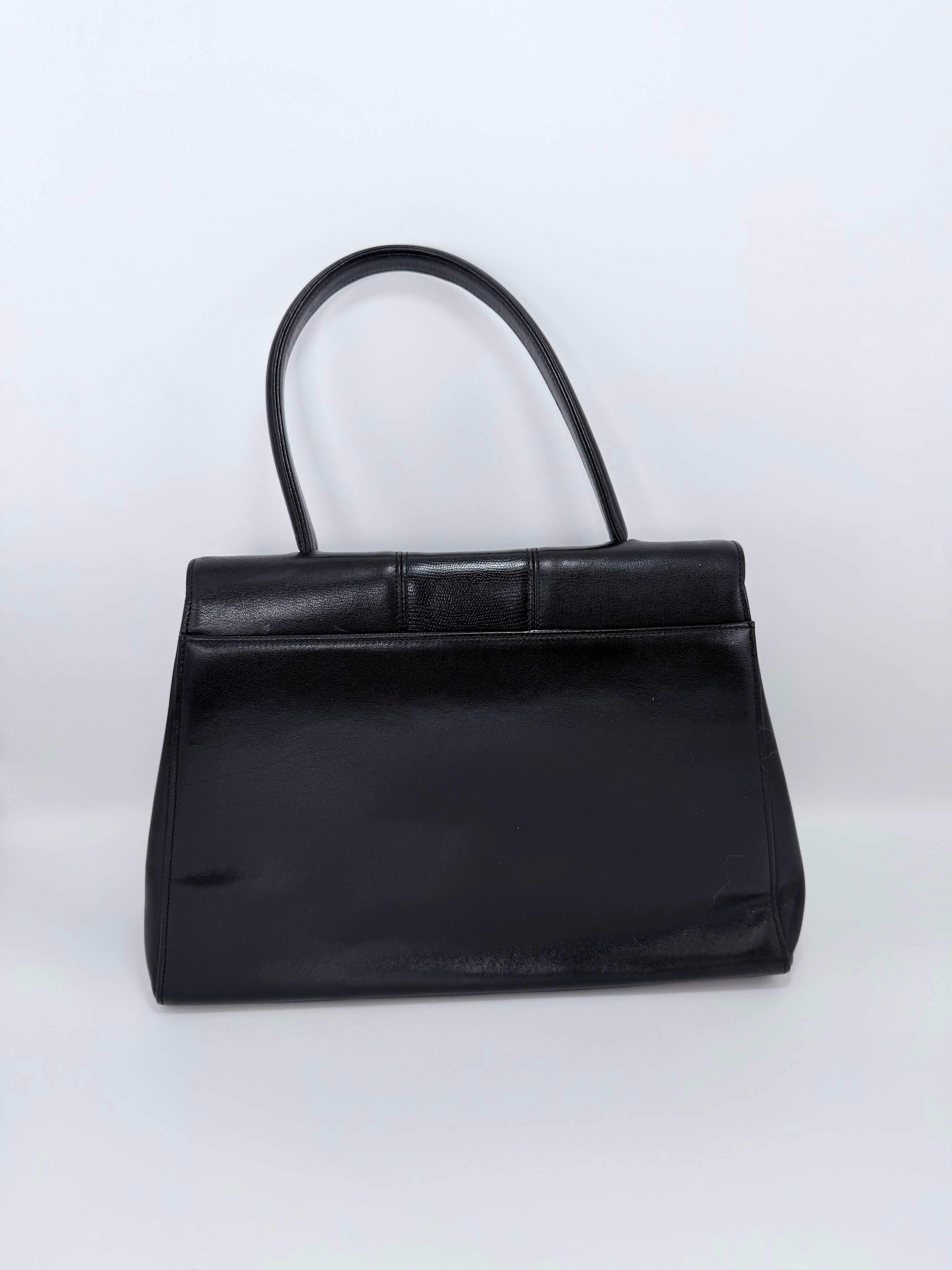 Rare Givenchy Lizard-Embossed Top Handle Bag
