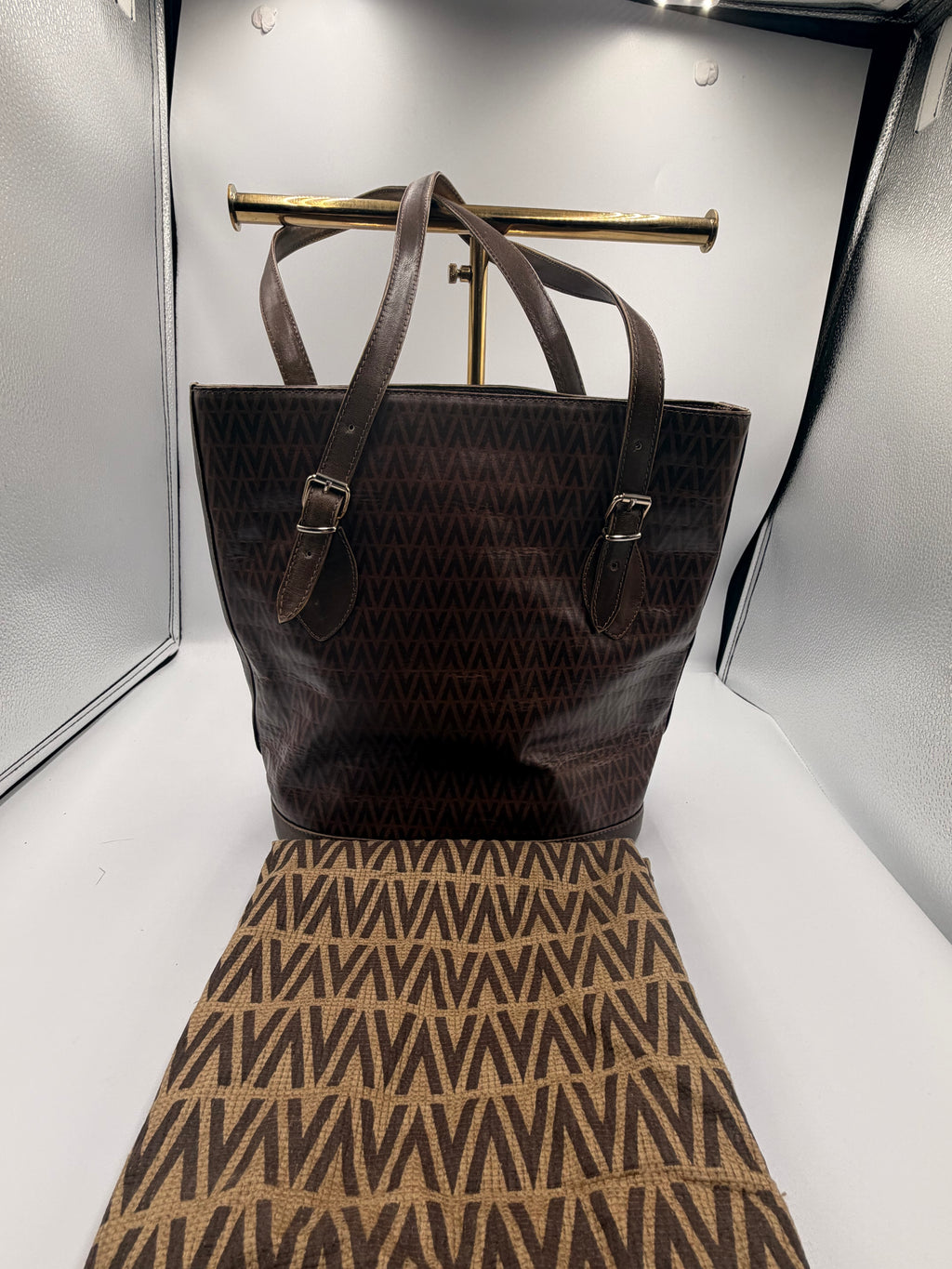 Valentino Garavani Monogram Bucket Tote with Matching Pouch & Dustbag