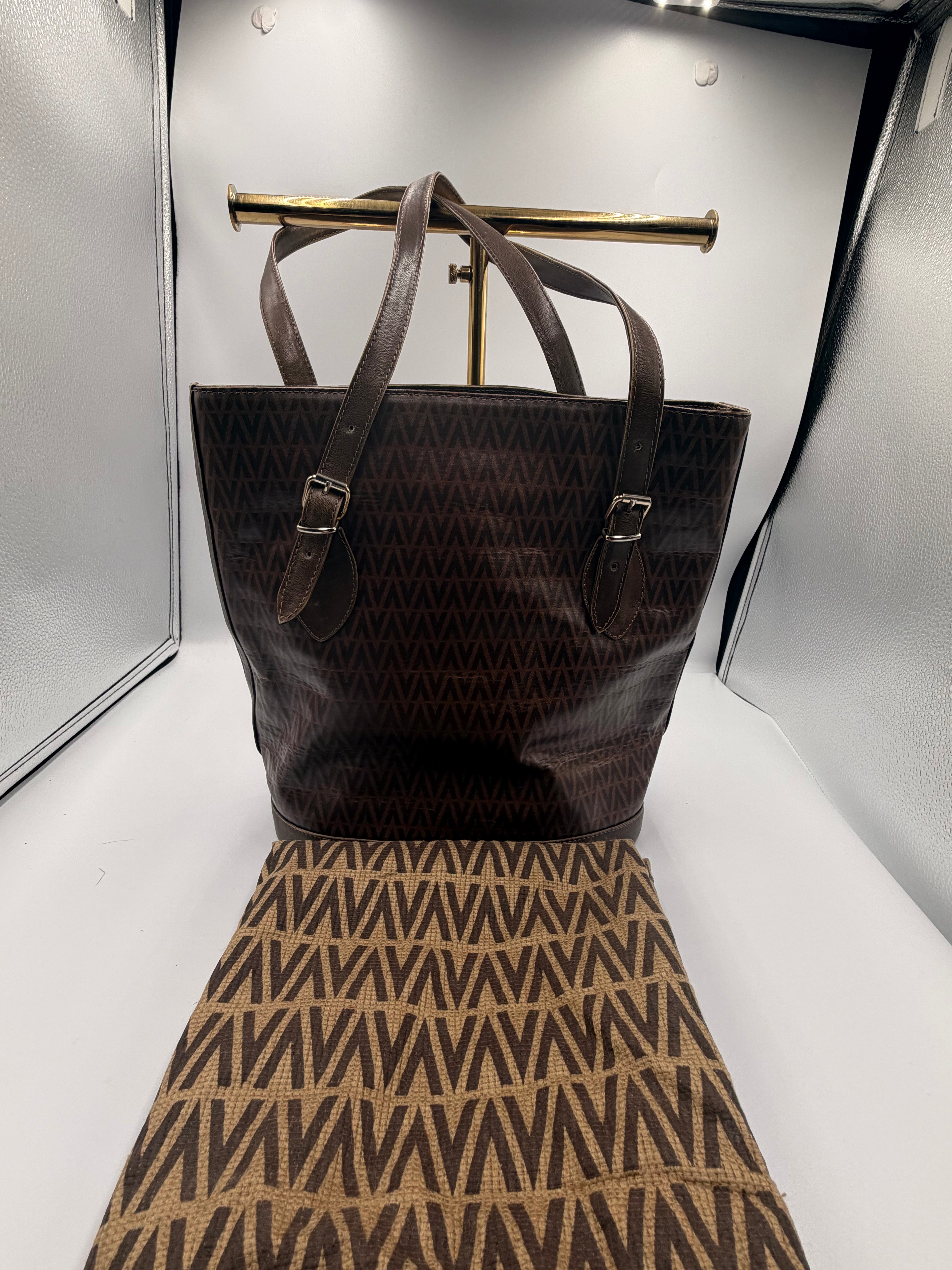 Valentino Garavani Monogram Bucket Tote with Matching Pouch & Dustbag